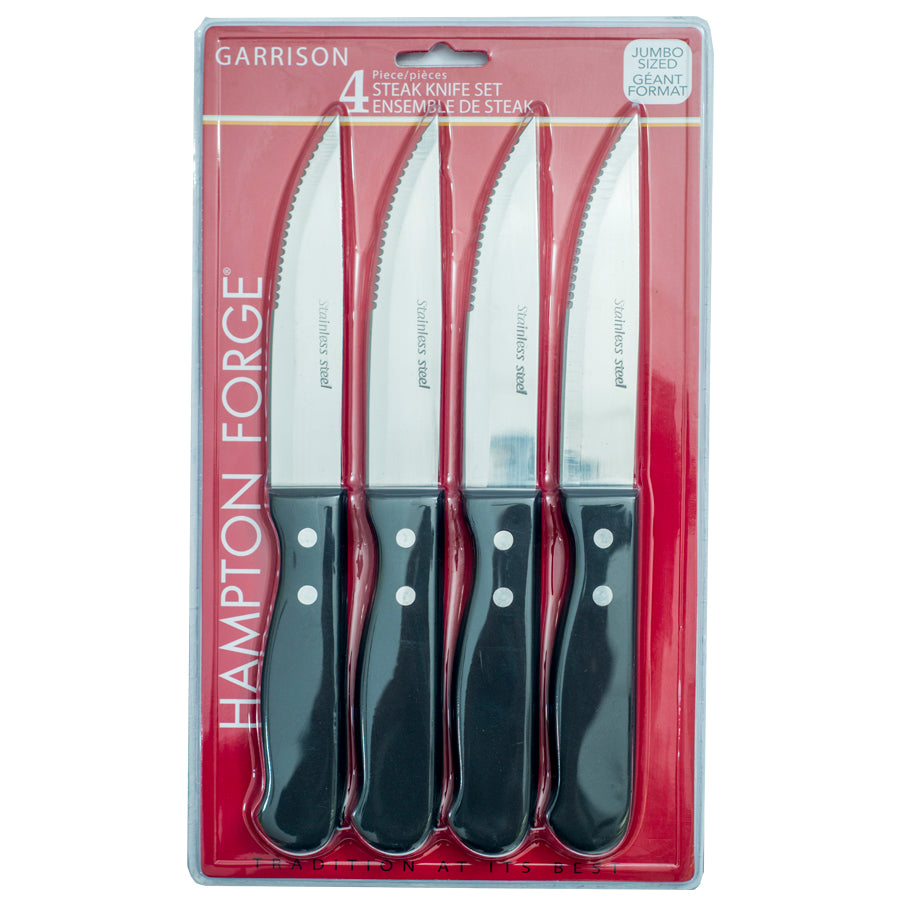 set 4 cuchillos carne grandes garrison