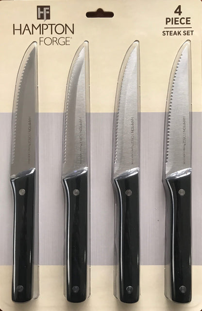 set 4 cuchillos carne negro genesis