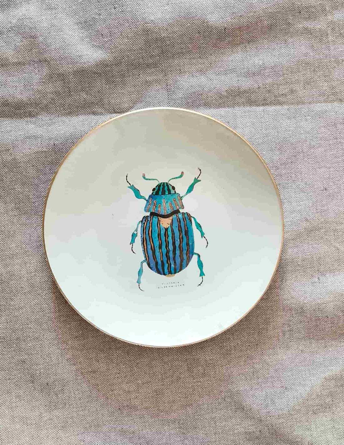 plato de postre (19 cm) esc. azul
