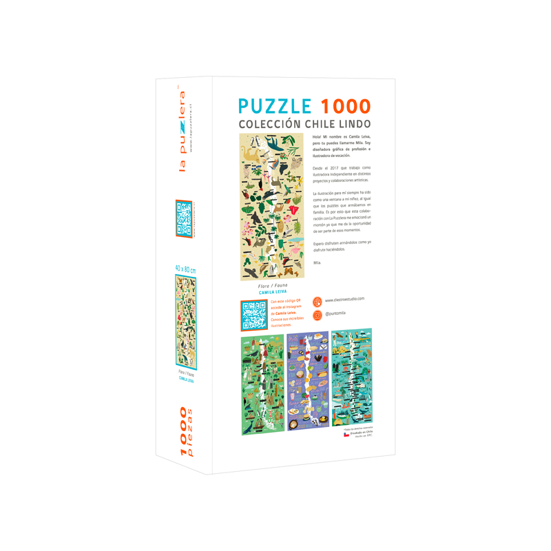 puzzle 1000 piezas flora/fauna de chile
