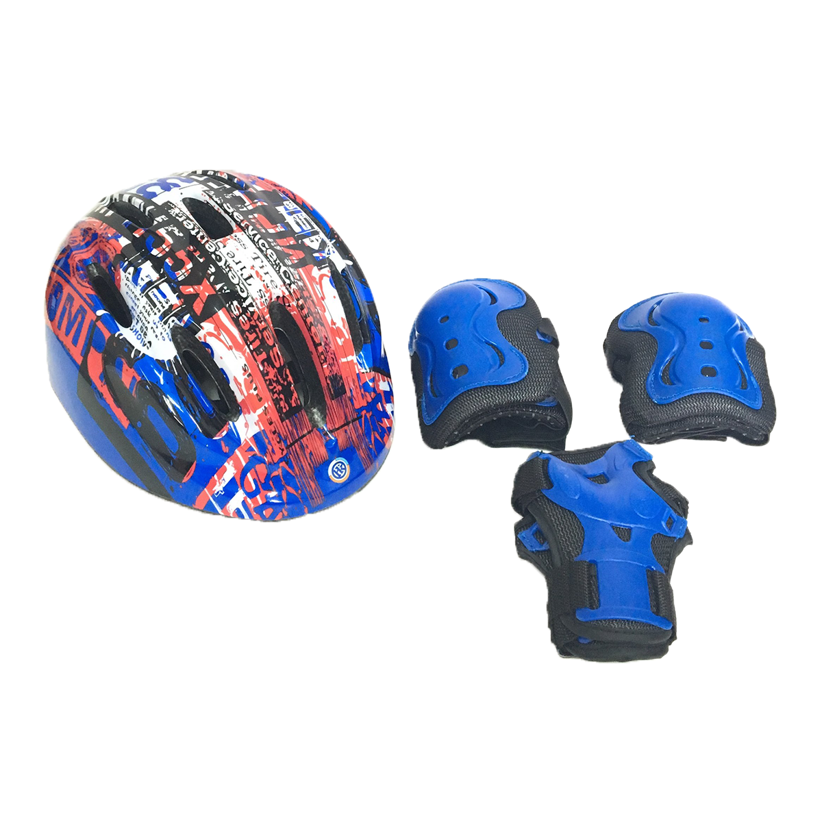 Set de casco y protecciones Hook Azul