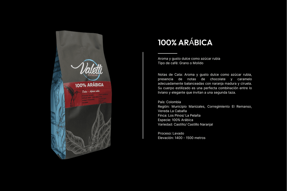 Café en grano Valetti 100% Arábica 1 kg