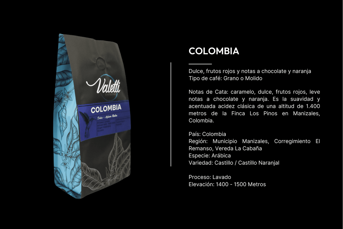 Café en grano Valetti Colombia 1 kg
